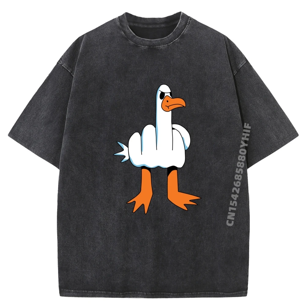

Duck Cotton Graphic Tees Fashionable and Trendy Men Clothing Printed T-Shirt Luxury Designer Mans Washed Shirt