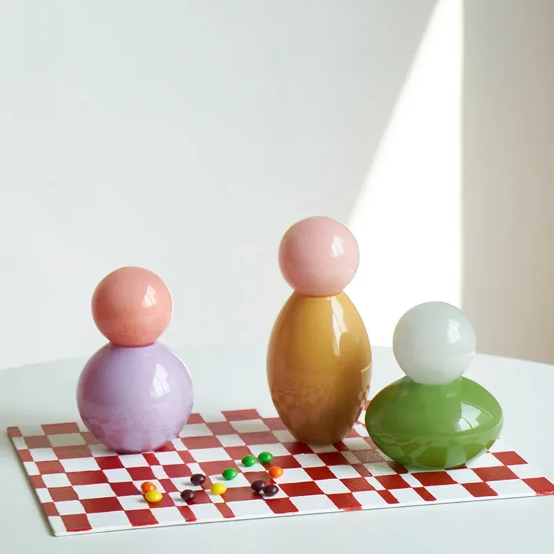 for Nordic Dopamine Color Aromatherapy Bottle Creative Cream Style Small Mouth Countertop Ornament Home Model Room Decoration
