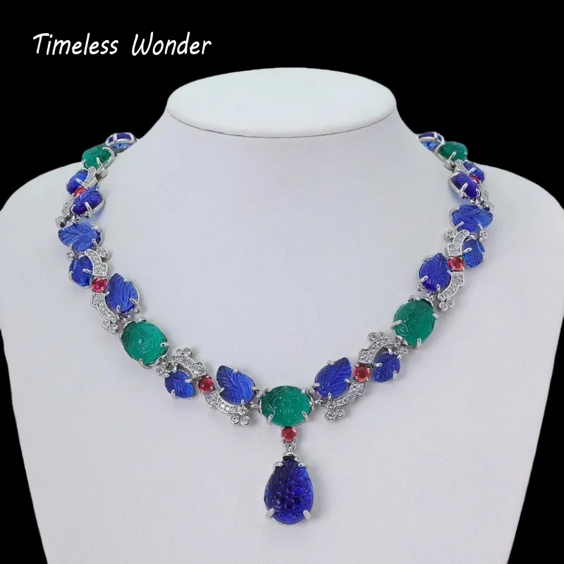 

Вневременное чудесное необычное ожерелье из циркона с цветочным принтом для женщин, дизайнерские ювелирные изделия, подиум, модное винтажное милое стильное ожерелье в стиле ар-деко 4526