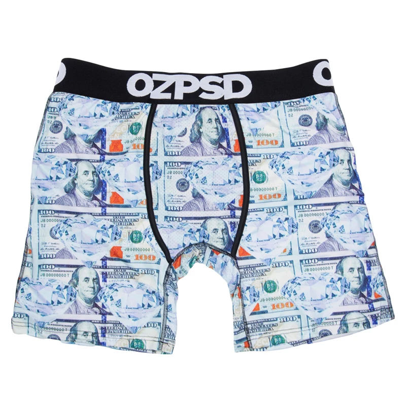 OZPSD Seamless Sexy Men Underwear Boxer Cueca Male Panties Lingerie Men Underpants Boxershorts Plus Size Printed Men\'s Boxers