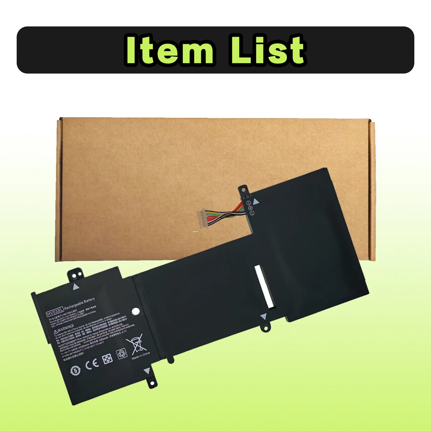 SAT HV03XL New Laptop Batteries Replacement For HP X360 310 G2 K12 ZBook 17 G5 G6 HSTNN-LB7B 818418-421 11.4V-48Wh-4220mAh
