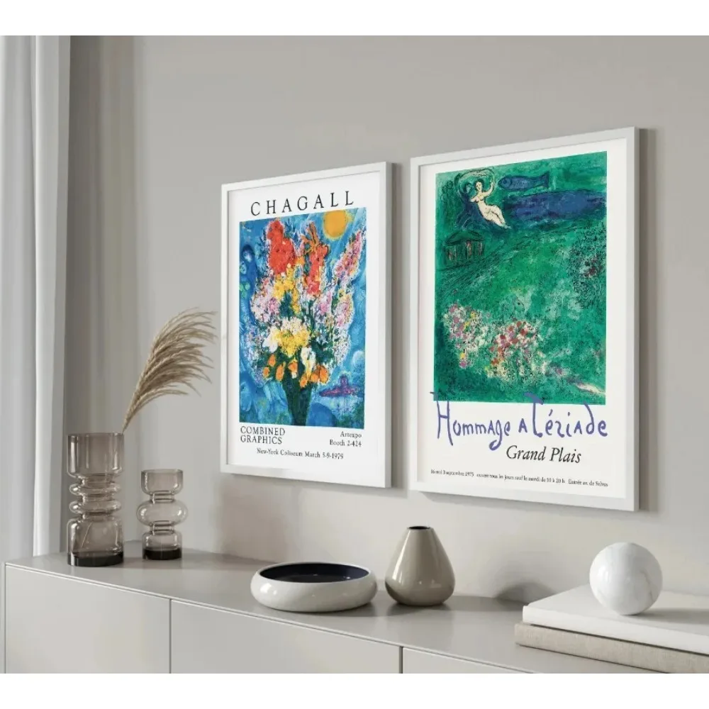 مارك شاجال الفن سلسلة المشارك الطباعة قماش المنزل لغرفة المعيشة وغرفة النوم جدار ديكور حديث #3