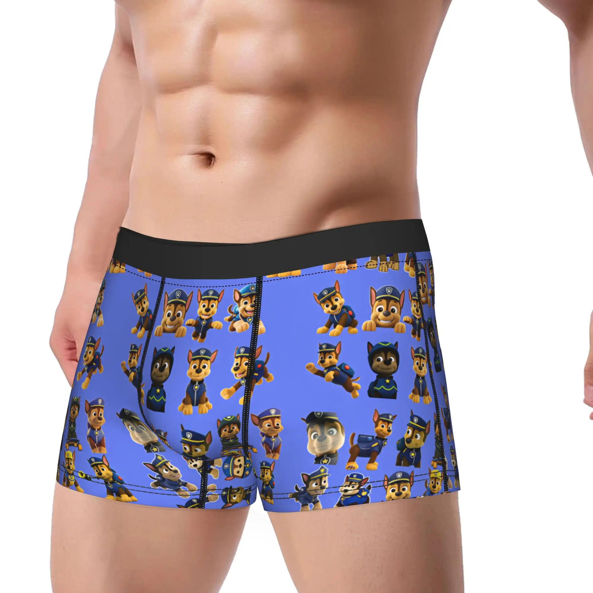 Paw Dogs Chase Different Pose Underwear  Men Shorts Briefs Comfortable Trunk High Quality Print Plus Size Underpants