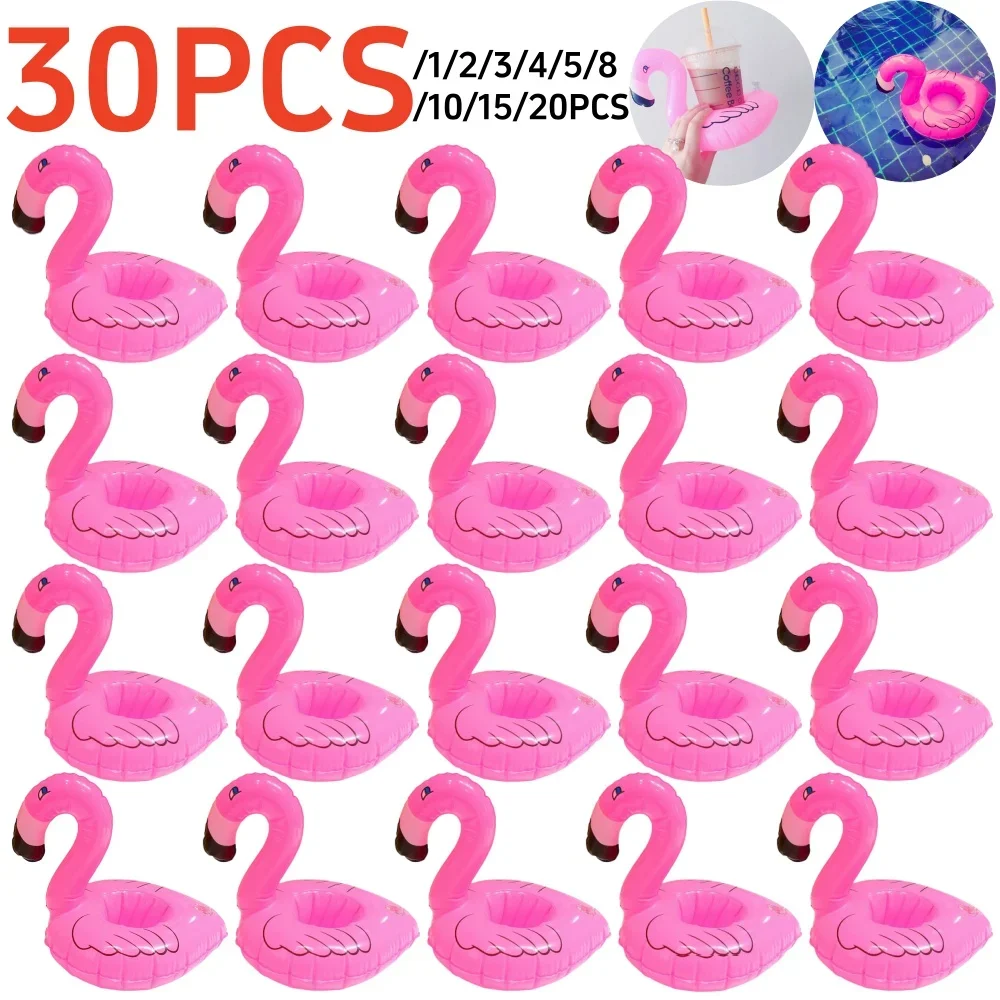 

Float Inflatable Drink Cup Holder Pvc Floating Water Coaster Swimming Pool Drink Float Toy Flamingo Drinkware Tray Party Decor