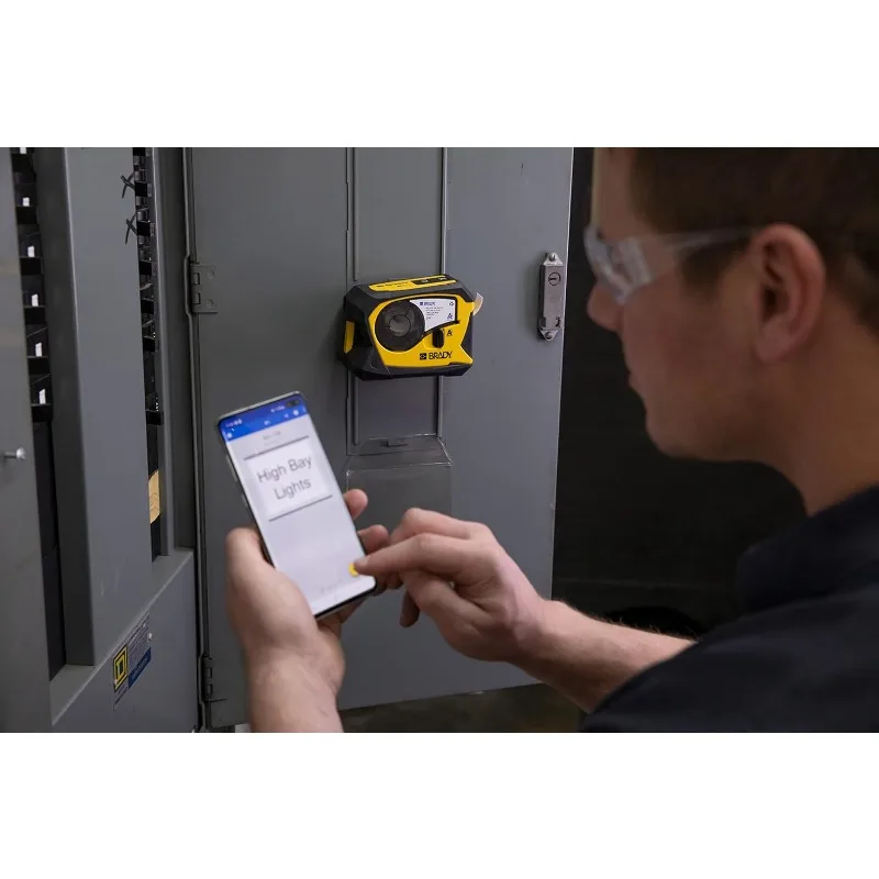 طقم طابعات ملصقات بلوتوث محمول (M211-KIT)، أصفر/أسود #4