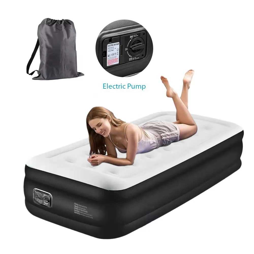 

High Quality Portable Inflatable Air Bed Mattress Eco-Friendly Sofa-Style with Built-In Pump Pillow Modern Design for Bedroom