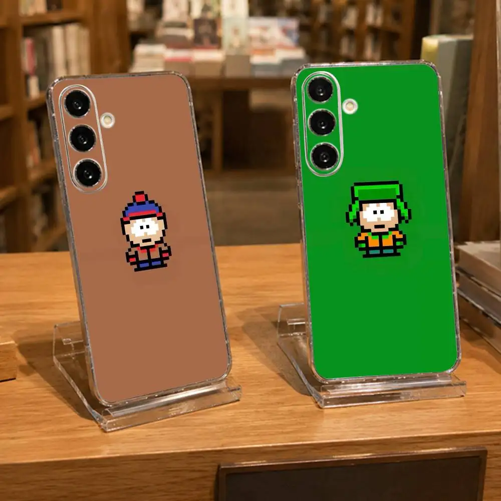 

icon S-South Park Phone Case For Samsung A71, A70, A52, A51, A40, A30, A20 Transparent Cover