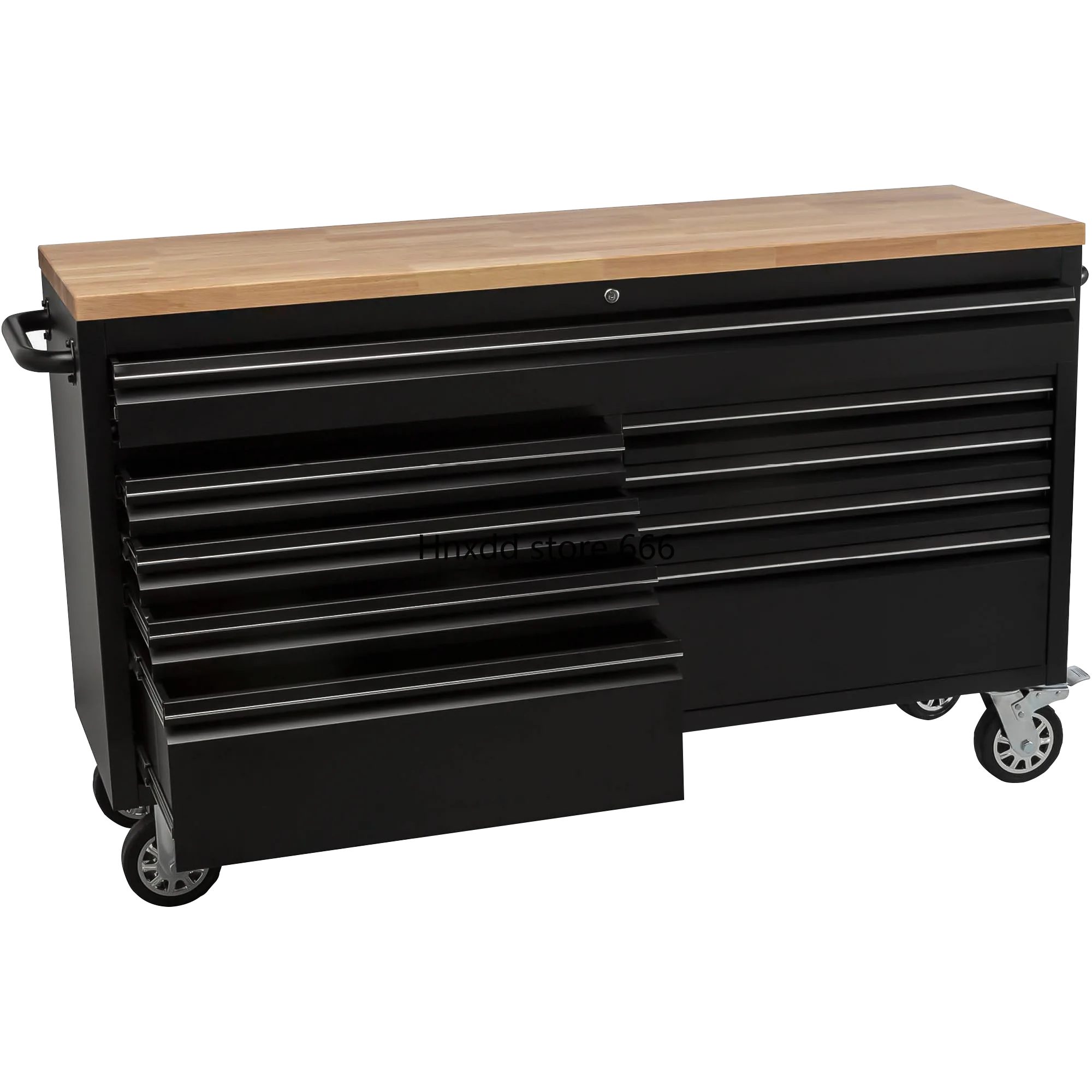 Garage Rubber Wood Multifunctional Auto Repair Tool Cabinet Cart Racing Workbench