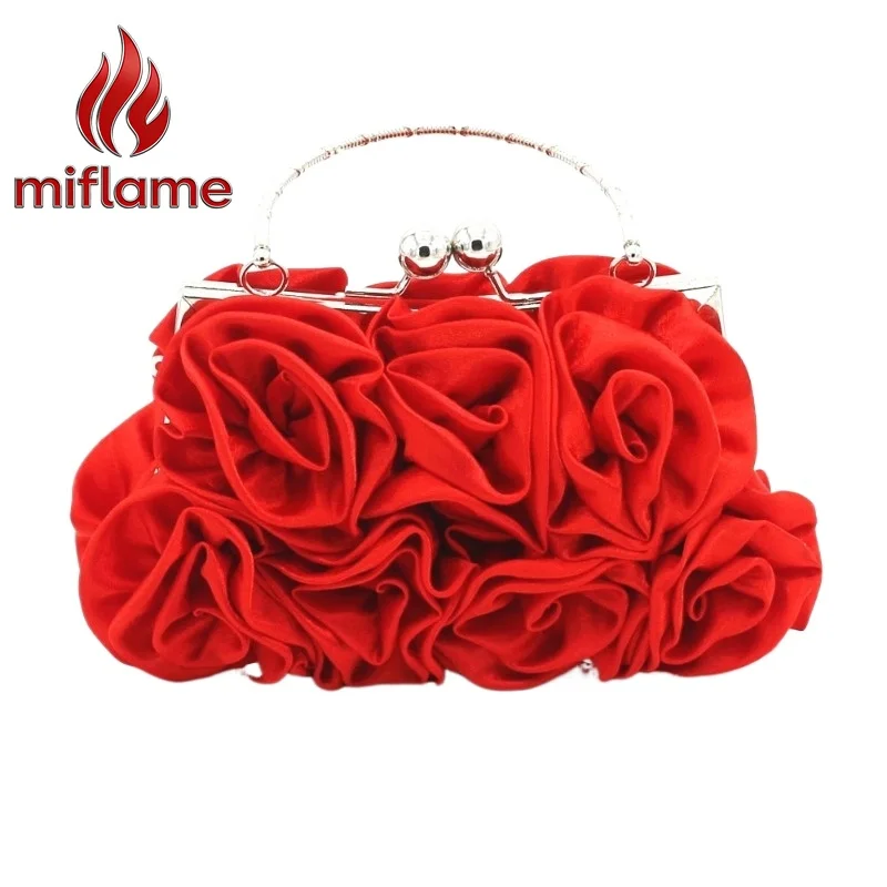 

Женская сумка Miflame с ручкой и декором в виде роз, элегантная сумка-сэтчел через плечо для свадьбы, вечеринки, подружки невесты