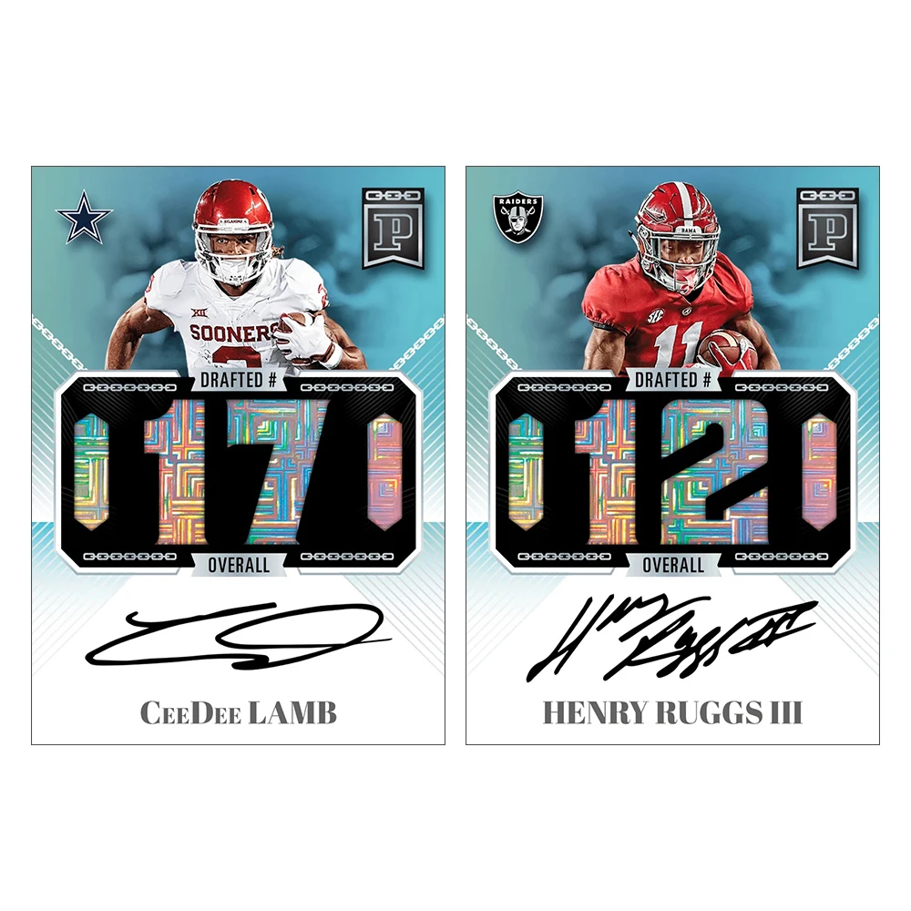 Panini 2020 Football Ceedee Lamb Bryan Edwards Jordan Love Joshua Kelley 수제 사인 수집품 카드 휴일 선물 Beamlaser