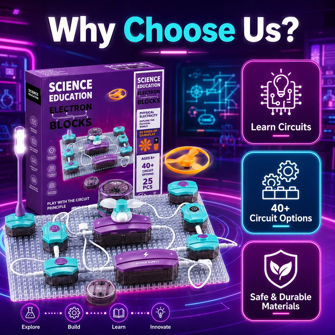 40+ Snap Circuit Experiment Ki - огляд і ціна Circuit Snap Kit