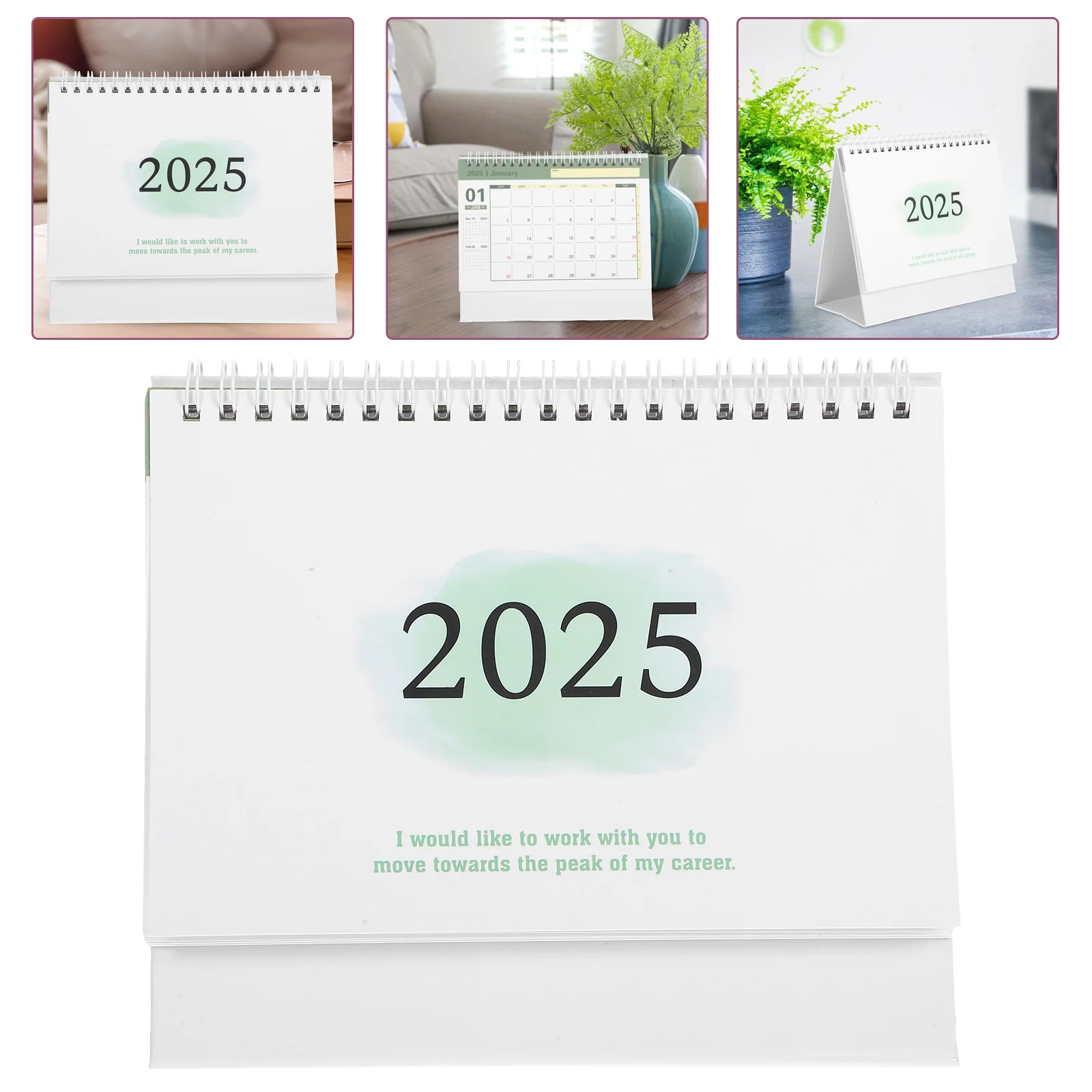 

2025 Desk Calendar Calendars Note Fall Decor for Kitchen Decorative Standing Advent Desktop Monthly Sticker Daily Use Office