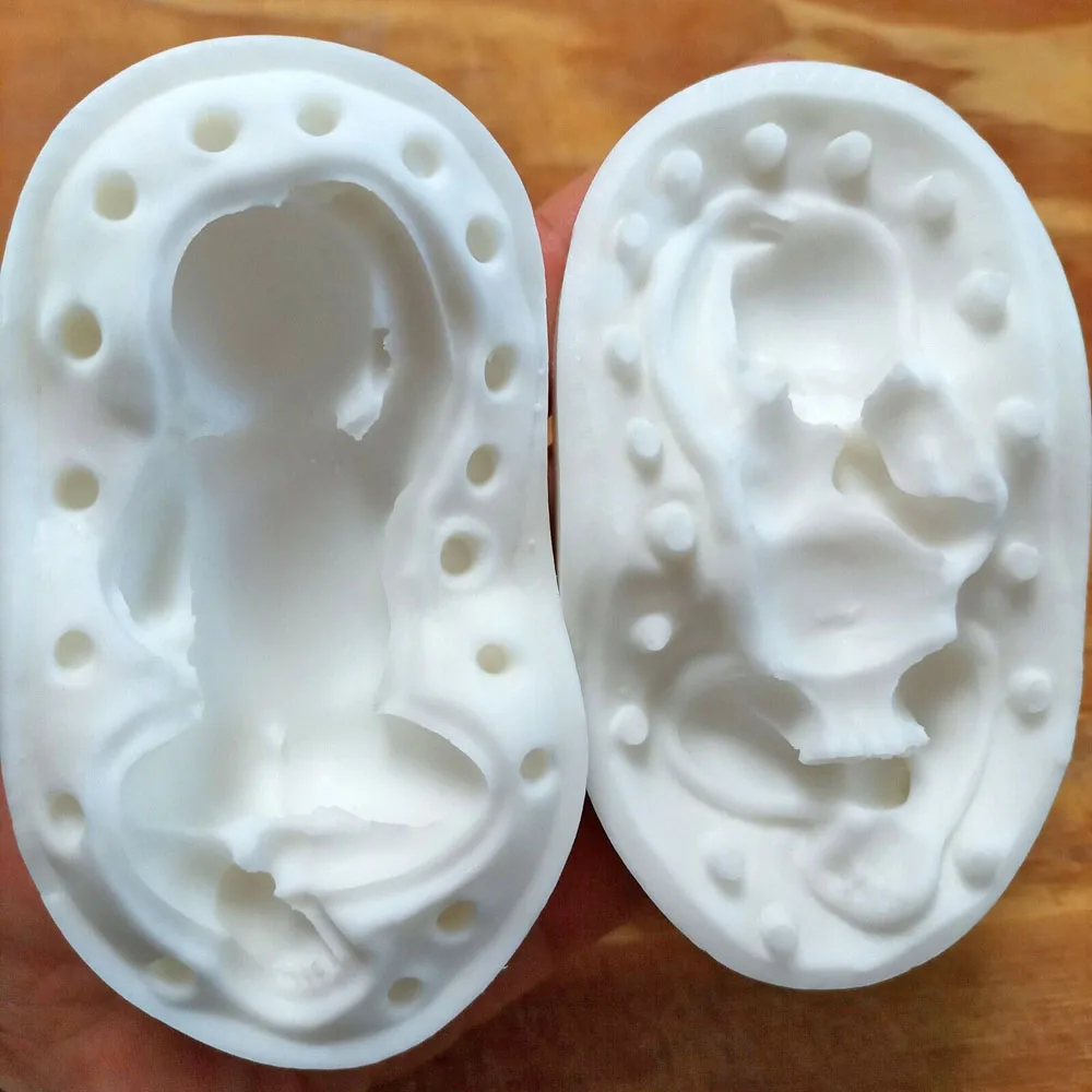 3D Baby Boy Girl Mold Polymer/Clay/Cold Porcelain/Wax Fondant Cake Decoration Silicone Molds Baking Mould - Twin Pressing