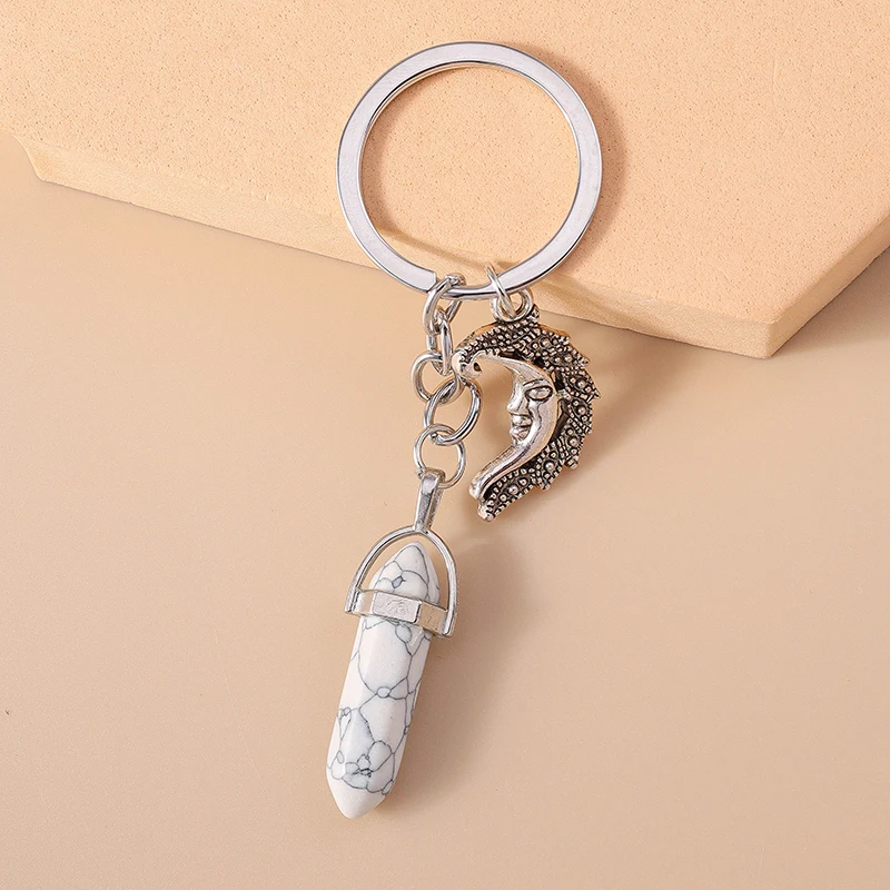 Modischer Schlüsselanhänger mit Bösem Auge und Mond für Autoschlüssel, Damen- und Herren-Handtaschenanhänger, Schlüsselringe, Accessoires, DIY-Schmuck, Geschenke – Detail 9