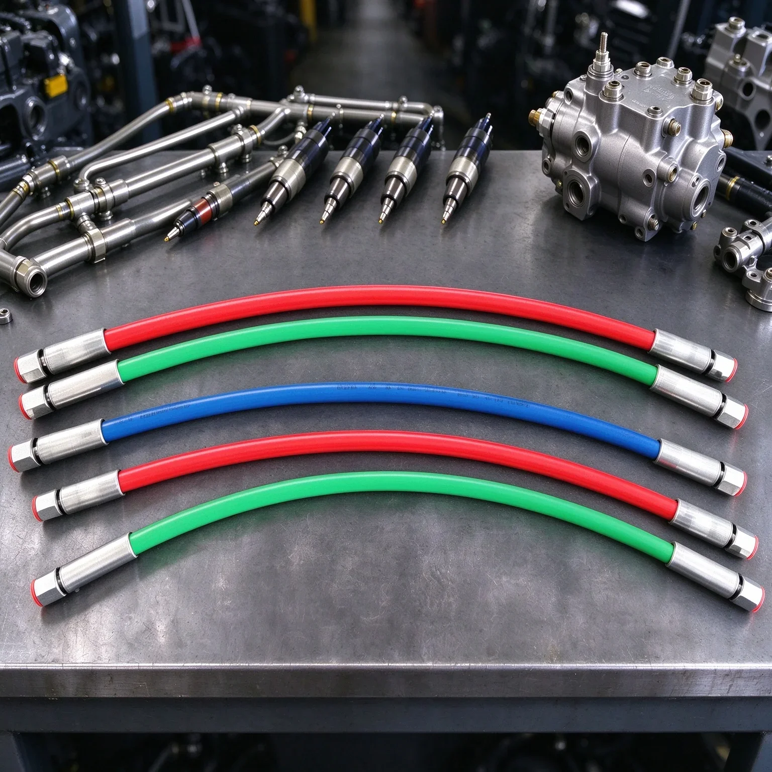 Explosion-Proof Hose for Fuel Injector Fuel Lines, Specifically Designed for High-Pressure Common-Rail Test Benches