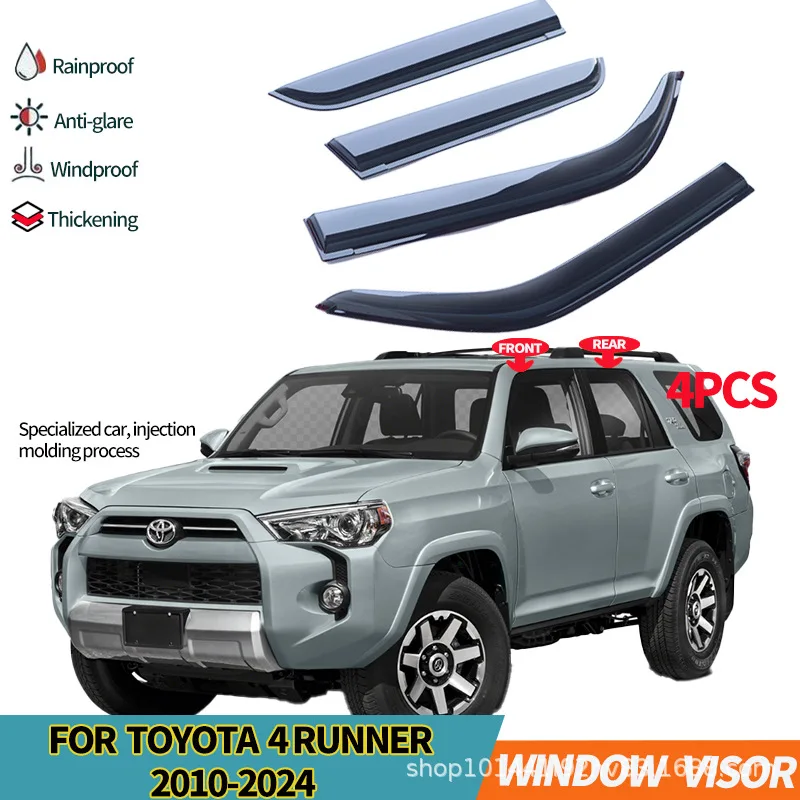For Toyota Speedmaster Window Barrier for Toyota 4 runner 2010 + Window visor Wind & Rain Deflectors No-Drill Design