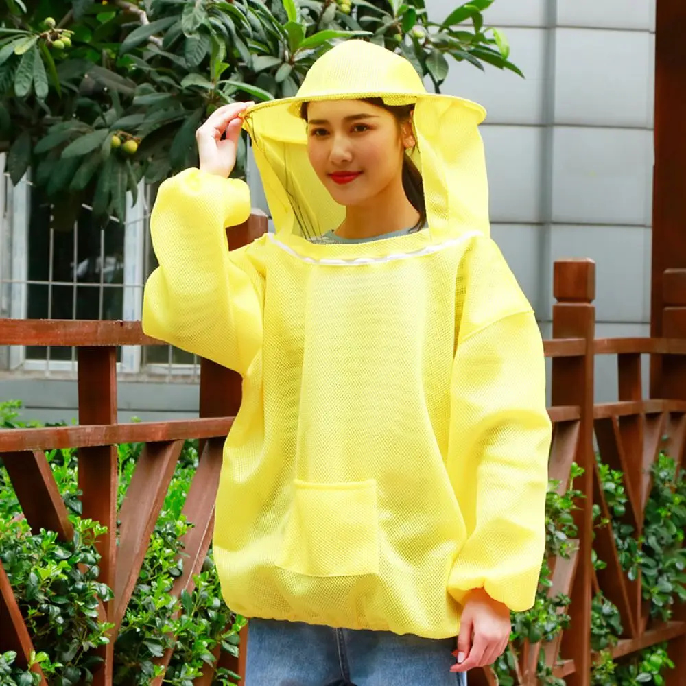For Bee Warrior Beekeeping Protective Suit Breathable Polyester Jacket Anti Bee Sting Clothing For Garden Hobbyists