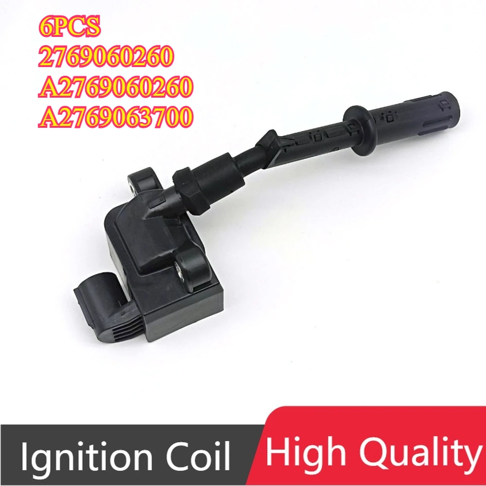 

6 шт. 2769060260 A2769060260 UF657 A2769063700 Катушка зажигания для Mercedes-Benz C E GL ML S Class CLS350 E350 ML350 R350 3.5L