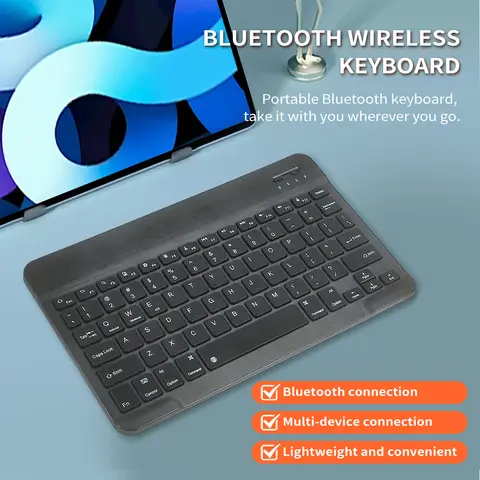 Aigo Bluetooth Wireless Tastatur Für Laptop Tablet Telefon Wiederaufladbare Für IOS Android Windows Tablet Für iPad Air Mini Tastatur