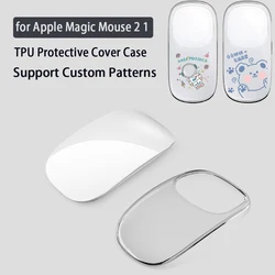 Clear Case for Apple Magic Mouse 1&2 Cute Design Pretty Thin Soft TPU Non-Slip Mice Cover Protective Sleeve Skin Custom Pattern