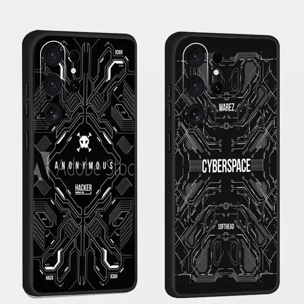 Futuristic HUD graphic elements Phone Case Soft Black For Samsung S26 S25 S24 S23 S22 S21 S20 Plus Ultra Note20