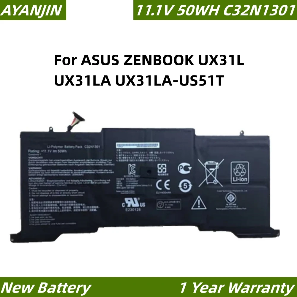 

C32N1301 11.1V 50Wh Laptop Battery For ASUS ZENBOOK UX31L UX31LA UX31LA-US51T 0B200-00510000