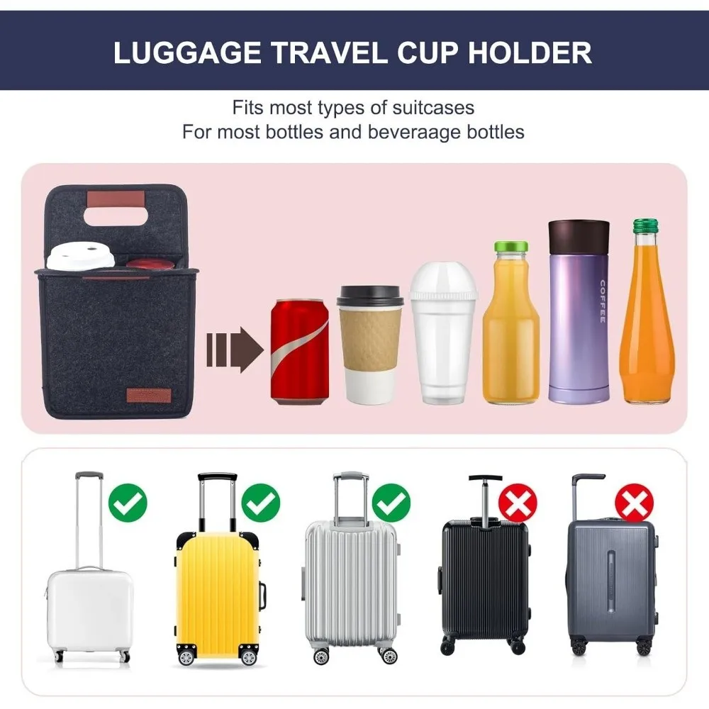 New Reusable Drink Cup Carrier Portable Multifunctional Foldable Tote Bag Insulated with Handles Cup Holder Outdoor
