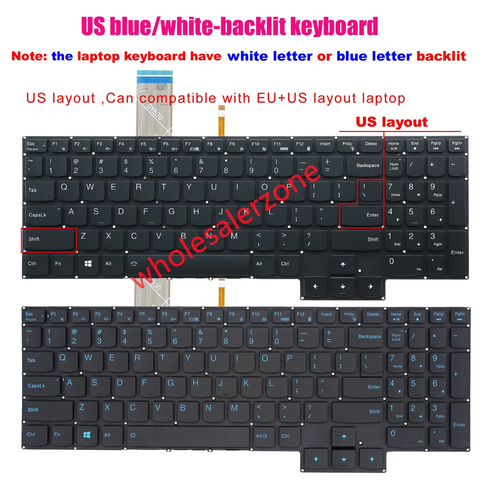 New For Lenovo Legion Y7000 Y7000P 2020 2021 2022,R7000 R7000P 2020 2021 2022 laptop Backlit Keyboard NSK-65ABN,787766-028