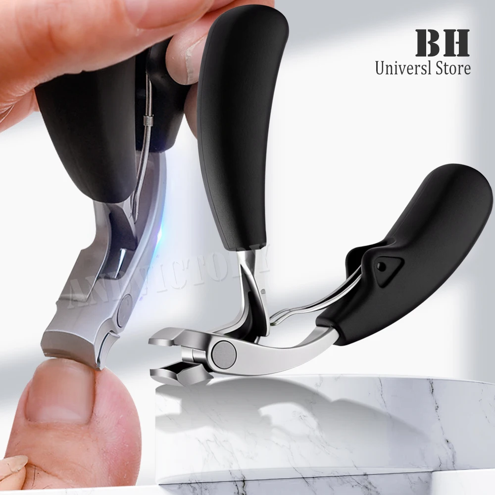 1Pcs Angled Head Toenail Clippers with Catcher Professional Ingrown Toe Nail Cutters for Thick Nails Clippers  Pedicure Tools