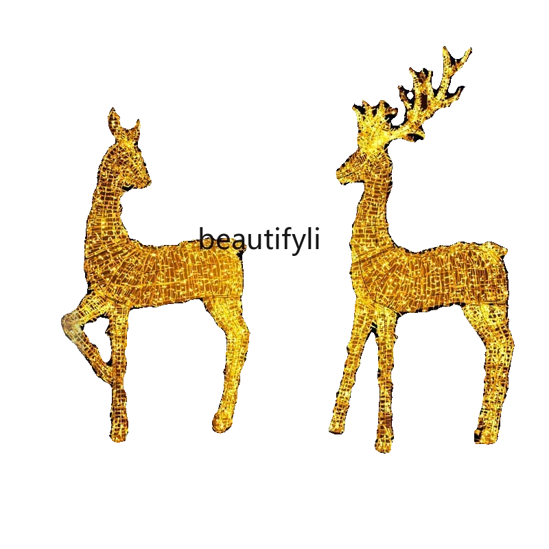 

New Light Luxury 2.7 meters batch size product luminous decoration deer child outdoor Christmas elk light ornament