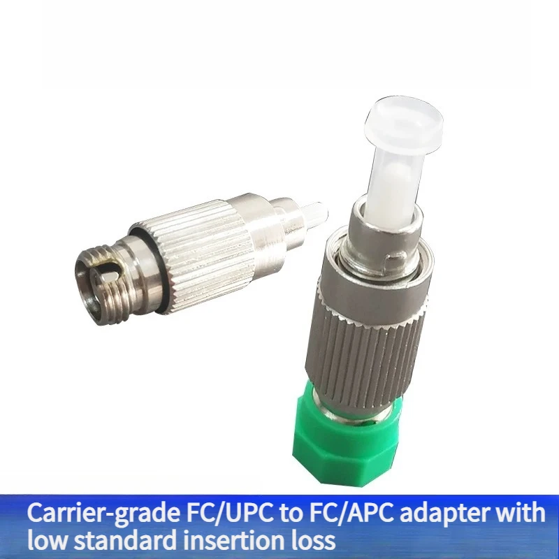 FC/APC to FC/UPC Fiber Optic Adapter, Male‑Female APC‑UPC Conversion Coupler Flange Connector