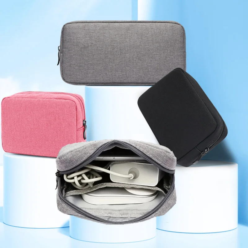 Kabel-Organizer-Tasche – tragbare Aufbewahrung für Maus, Powerbank und Zubehör – kompaktes Design für technische Gadgets und Make-up