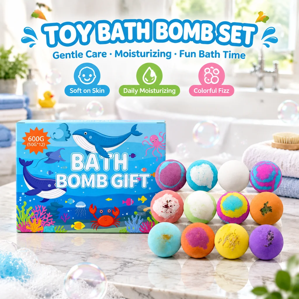 Fun Bubble Bath Ball Moisturizing Relaxing Ocean Theme Cleansing Fragrant Spa Bubbles Bath Ball Set Surprise Toys Birthday Gifts