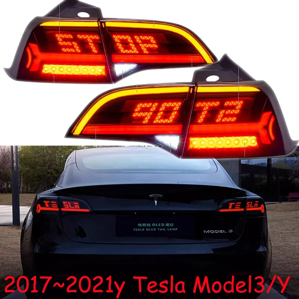 car accessories bumper tail light for Tesla Model Y taillight LED Reflector 2017~2021y Taillamp for Tesla Model 3 fog lamp