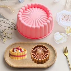 1pc 샬롯 케이크 트레이, 6 인치 라운드 케이크 트레이, 치즈 초콜릿 케이크에 적합한 비 스틱 실리콘 케이크 몰드