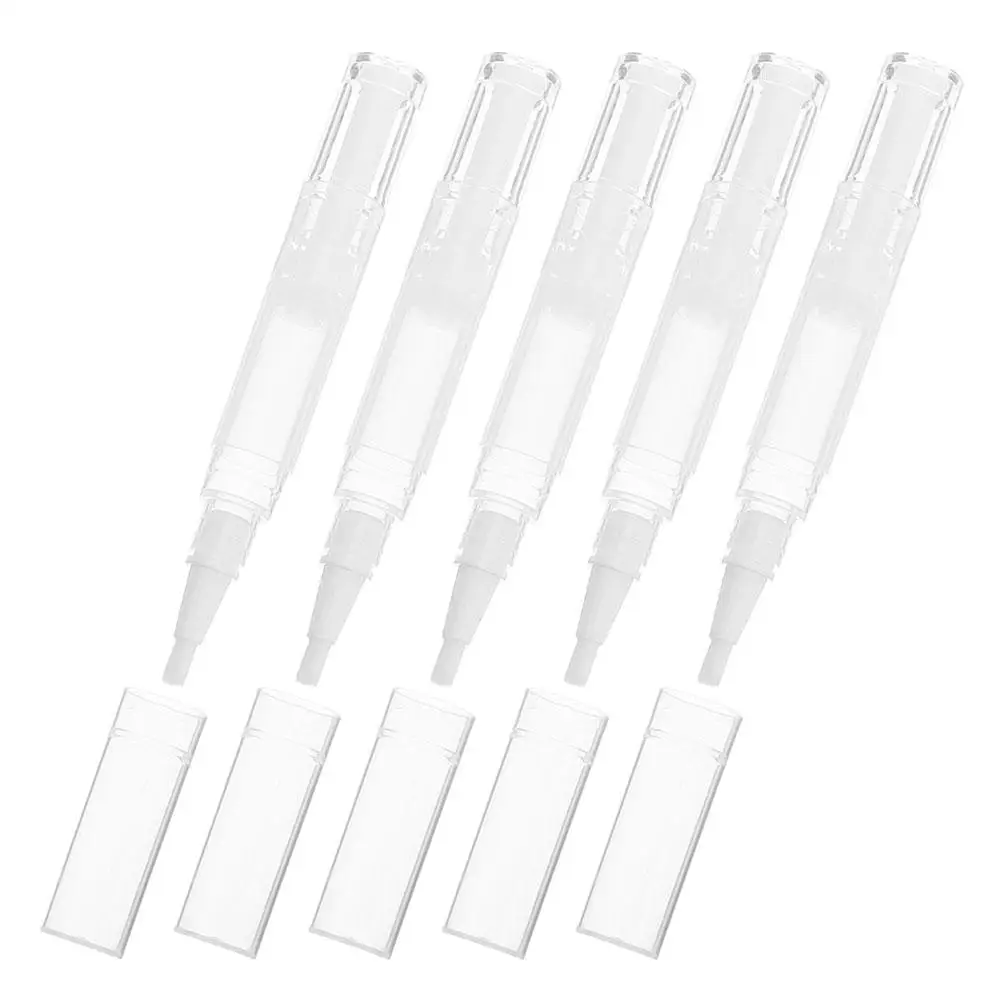 

5 Pcs Nail Polish Pen Lip Gloss Cuticle Oil Brush Container Empty Tubes Liquid Foundation