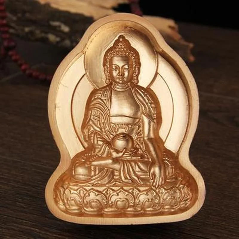 

9.3cm Blessed Tibet Golden Copper Amitabha Buddha Caca Clay Stupa Maker Mould Statue