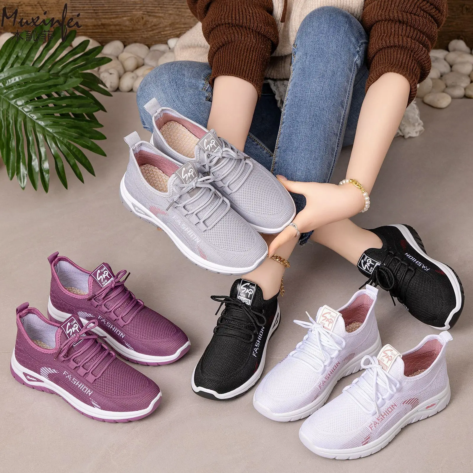 

Women's New Spring Casual Sports Shoes with Soft Soles and Soft Surfaces Comfortable Non Slip and Walking Womens Shoes