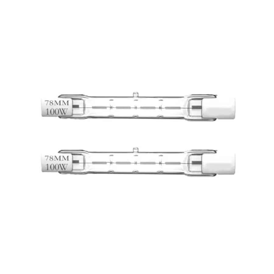 R7S Bulbs 100W 3 Inch, T3 100W 2 Pack Halogen Light Bulbs R7S, T3 JType Halogen Bulbs, Halogen Bulb Replacement for Work Securi