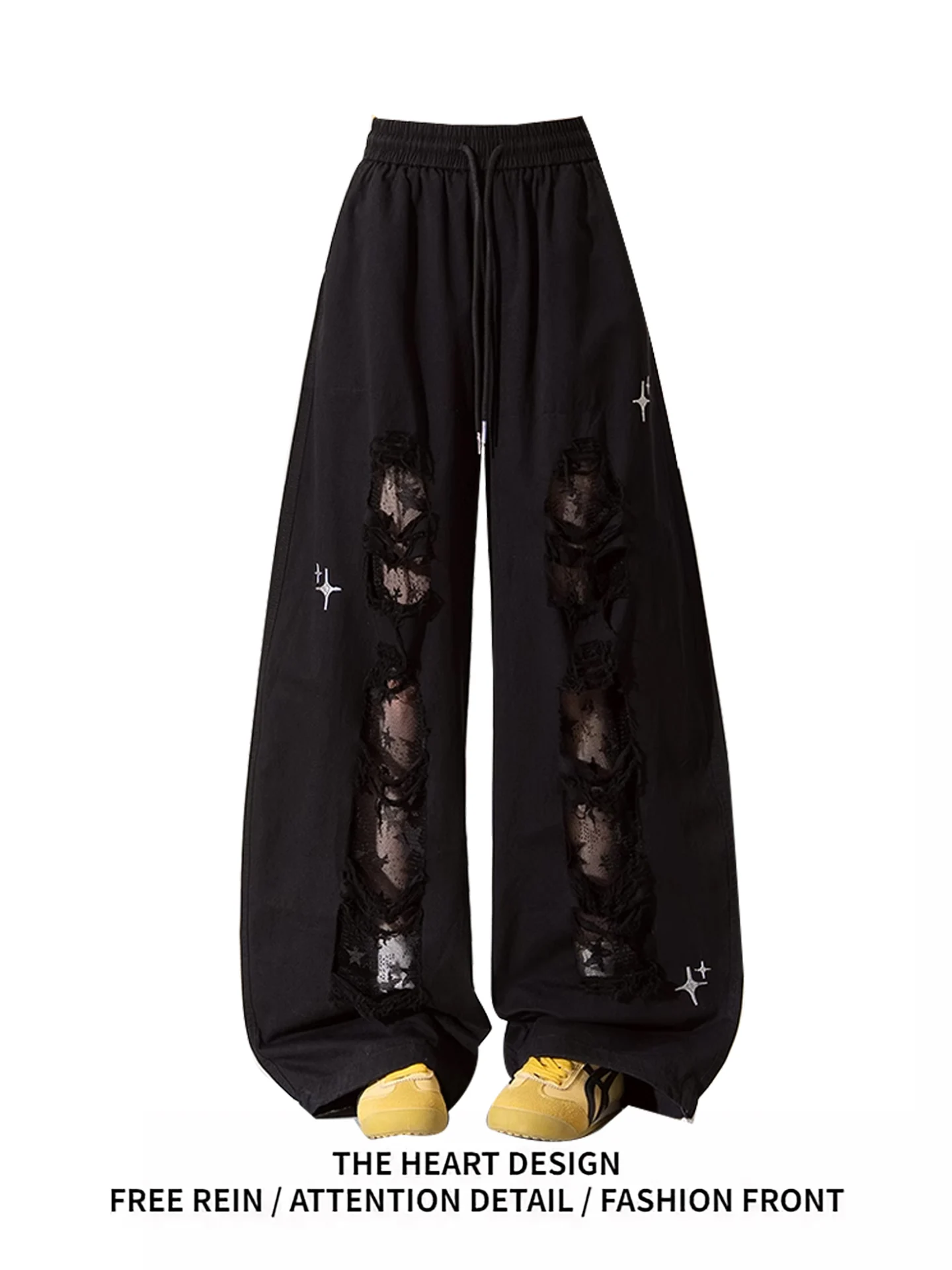 

Американский Sle, летние новые джинсы с кружевом и ножом, женские модные брендовые джинсы для джазовых танцев, повседневная рабочая одежда для пикантных девушек, длинные брюки