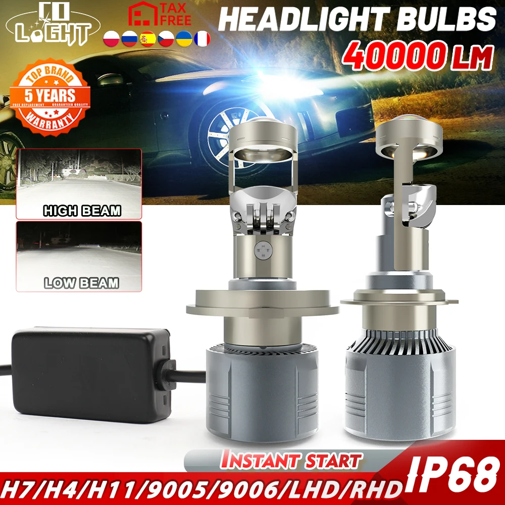 

CO LIGHT Canbus H4 LED Headlight Bulbs High Low Beam Super Mini Projector Lens 40000LM For Car Motorcycle Conversion Kit RHD LHD