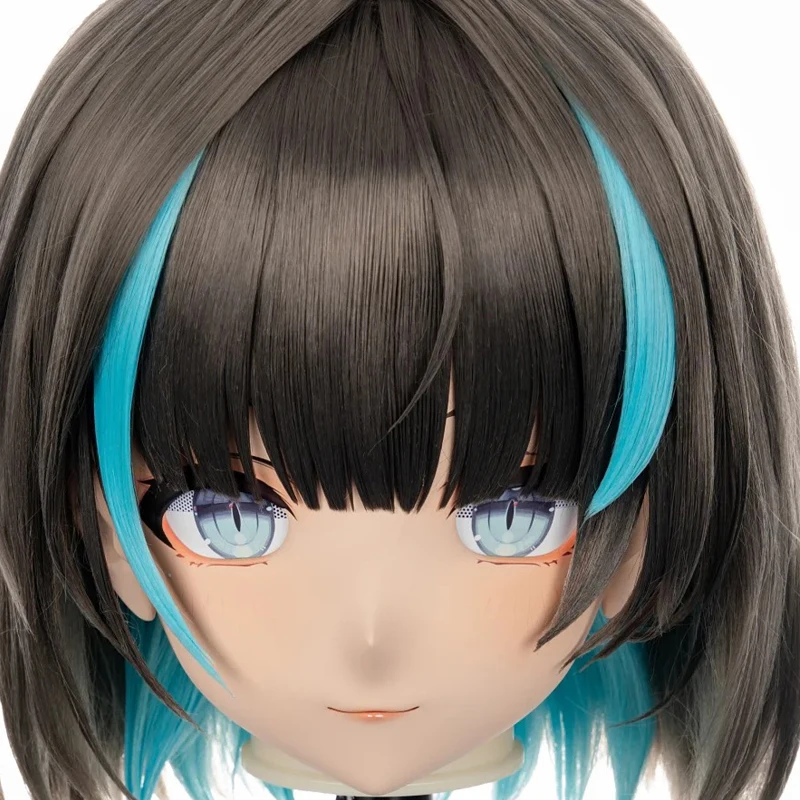 

(MEO055) Customize Handmade Full Head Lockable Crossdress Male to Female Japanese Cartoon Anime Game Character Kigurumi Mask