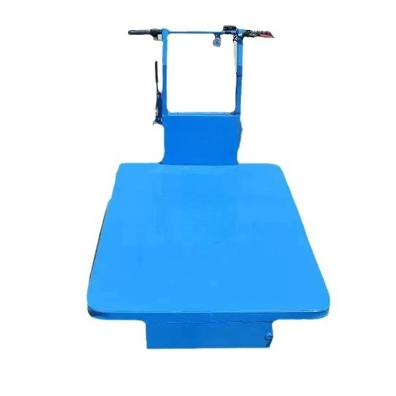 

Electric flat panel hand push load king lift car