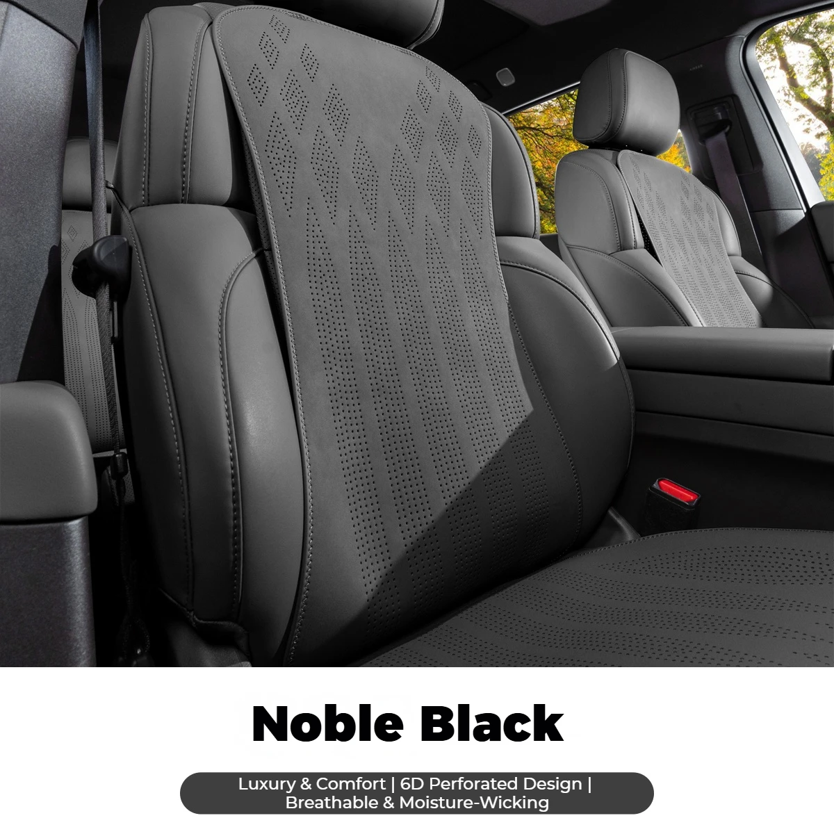 

Auto Seat Cushion And Back Cushion Set PU Leather Protect Waist And Hips Comfortable And Durable Four Colors Popular Style