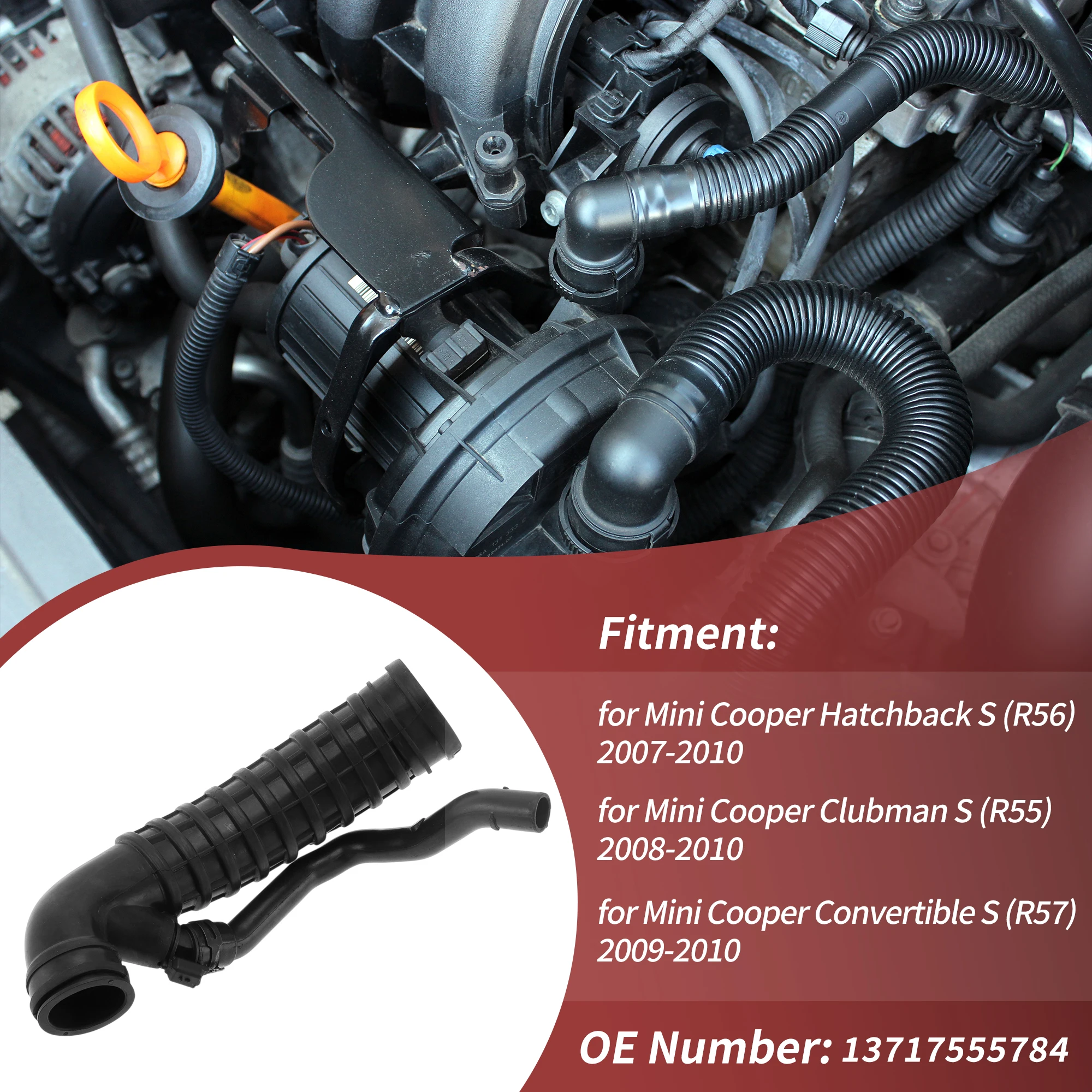 

Шланг воздухозаборника UXCELL для Mini Cooper Clubman Hatchback 07-09 No 13717555784