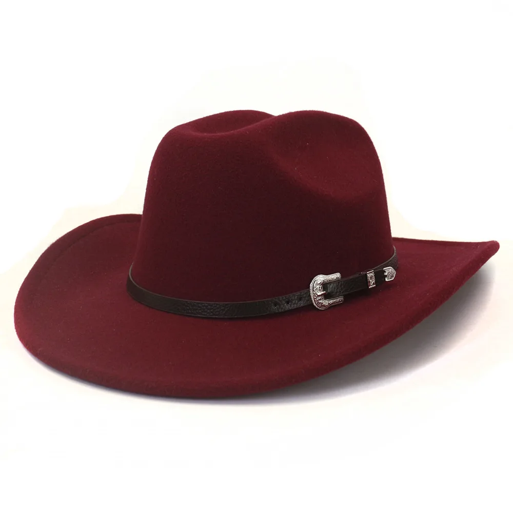 Neuer Vintage-Hut im Western-Stil für Herren, Cowboy-Hut mit Gürtel, Winter- und Herbstmodell, Hut mit aufrollbarem Schirm, Cowgirl-Jazz-Kirchenhut, Sombrero Hombre. – Detail 24
