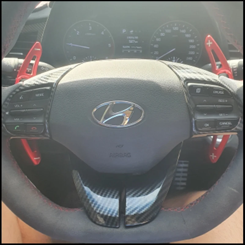 

For Hyundai Elantra Sport 2016 2017 2018 Steering Wheel Cover Trim Button Switch Decorate Molding Car Styling Auto Accessories