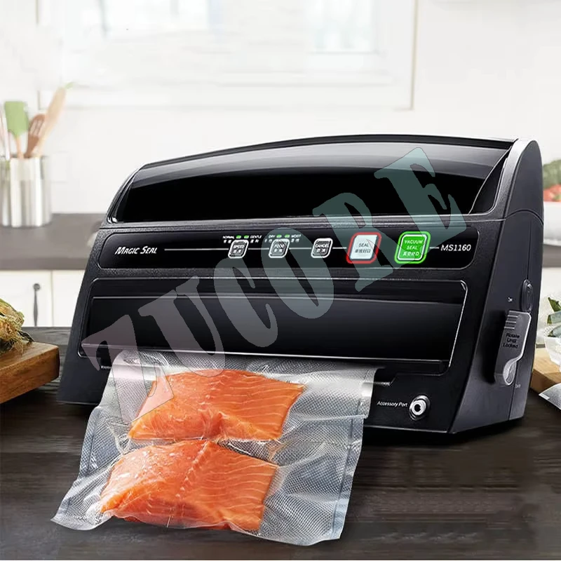 Magic seal ms1160 máquina de embalagem a vácuo de alimentos, selador de saco plástico profissional doméstico, máquina de selagem comercial automática
