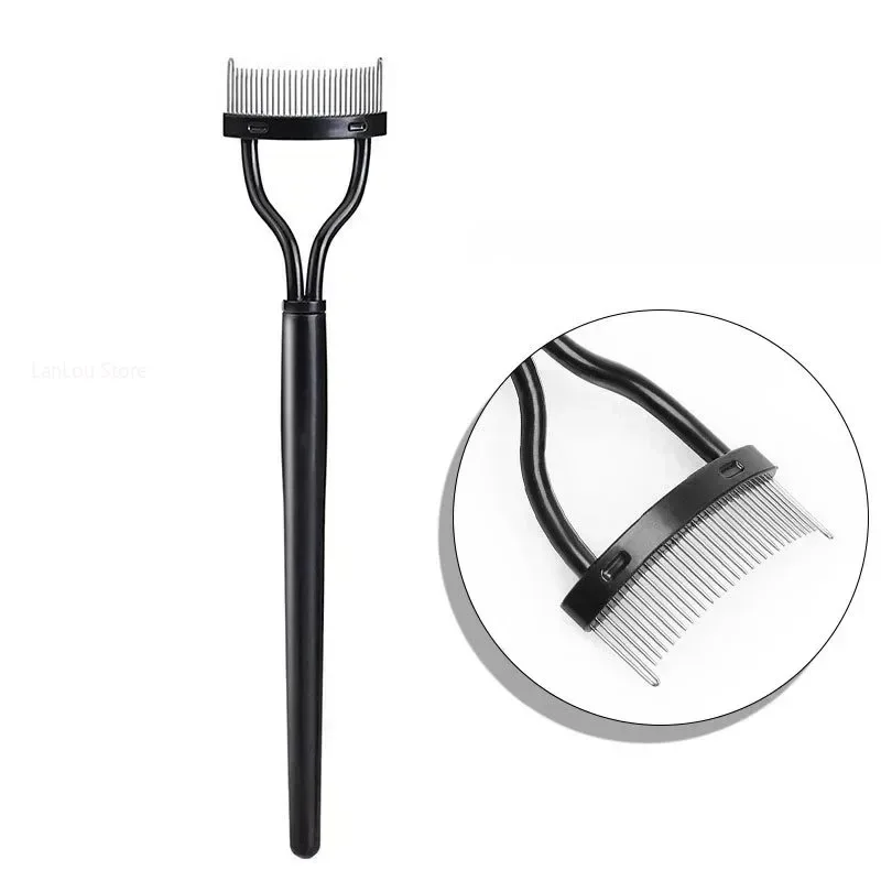 1pc Eyelash Separator Metal Teeth Foldable Eye lash Curler Beauty Makeup Stainless Eyelashs Brush Comb Mascara Curl Make up Tool