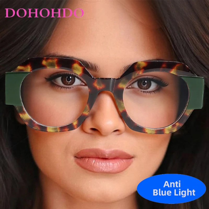 New Trend Brand Designer Polygonal Glasses Men Women Computer Anti-Blue Light Eyeglasses Fashion Classic Ladies Eyeglasses Очки